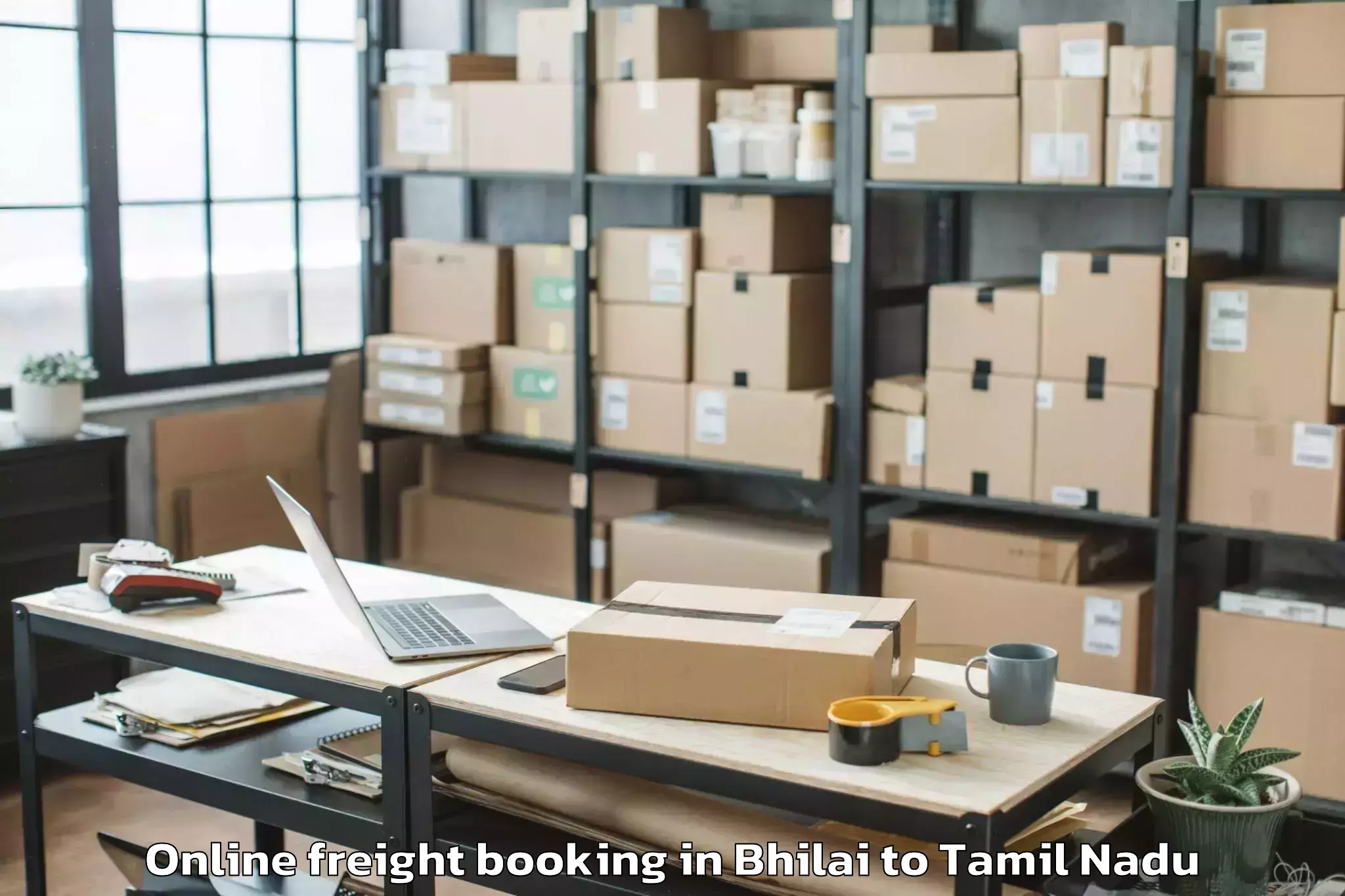 Reliable Bhilai to Arani Online Freight Booking